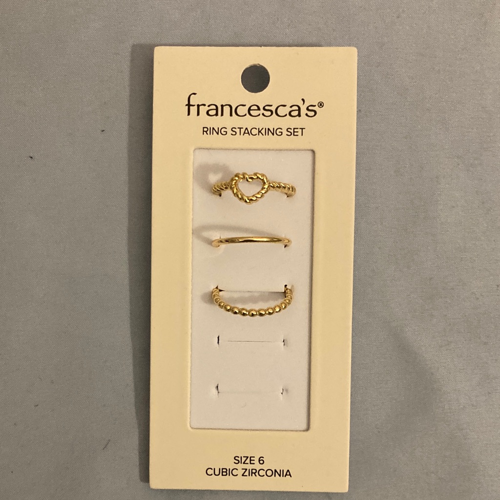 Francescas Gold And Silver Ring Trio 18$